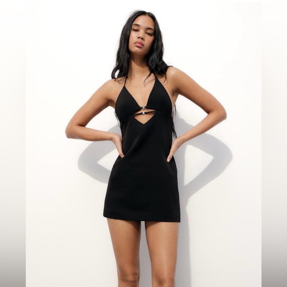 NWT Zara black cut out dress